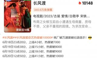 《长风渡》热度破万 《长风渡》热度破万