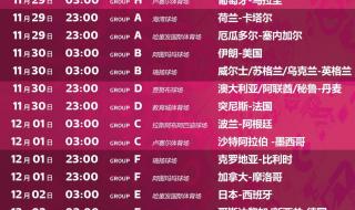 世界杯赛程表2021 2022世界杯预选赛全部赛程